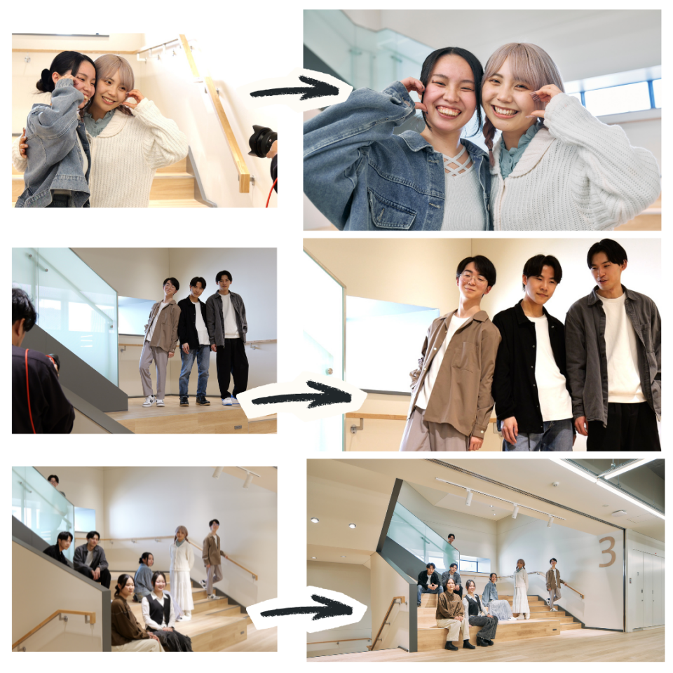 新校舎パンフレットの撮影